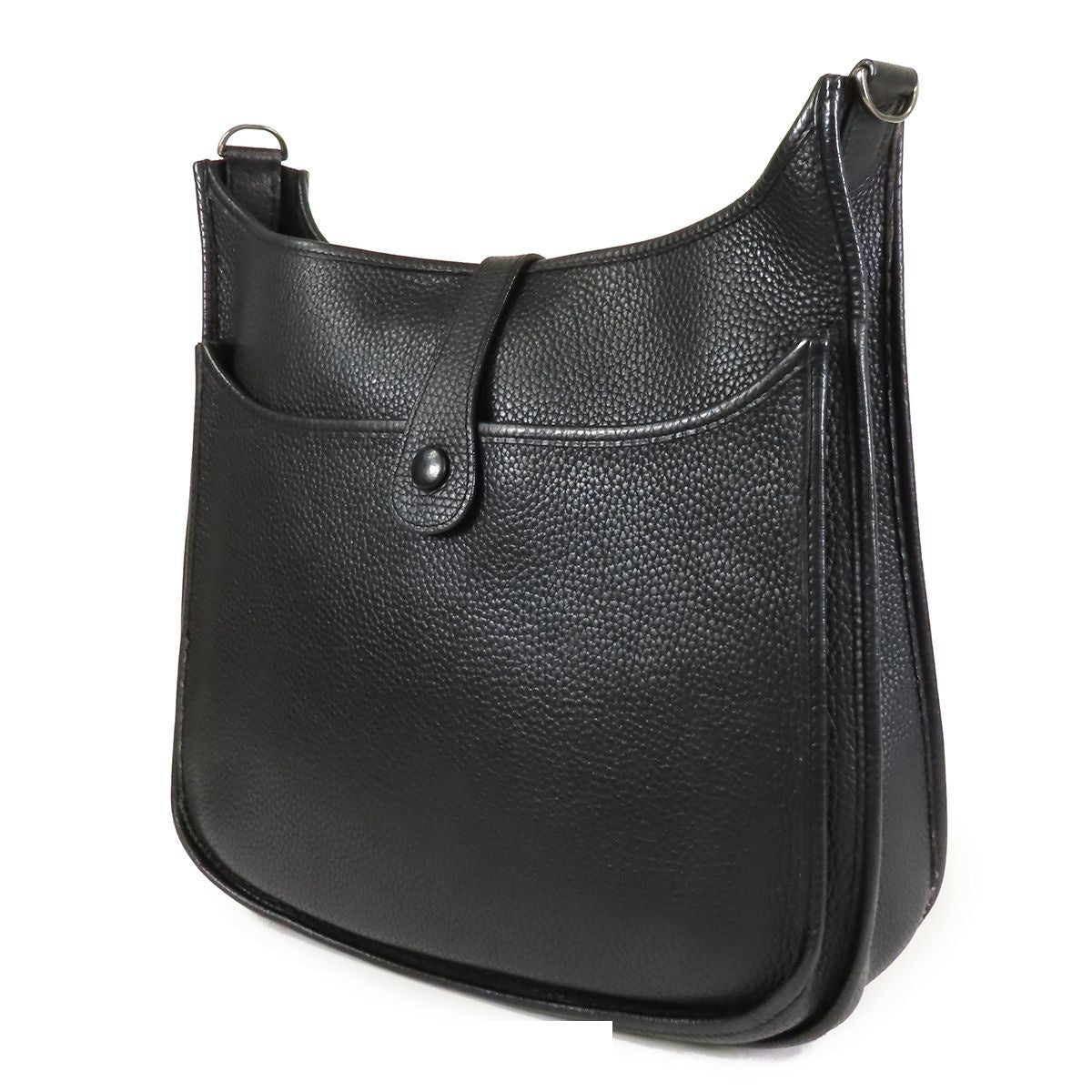 Hermes Evelyne 2 GM Black Silver Taurillon Shoulder Bag — view 2