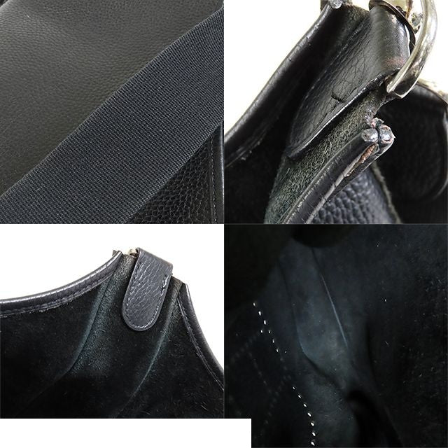 Hermes Evelyne 2 GM Black Silver Taurillon Shoulder Bag — view 8