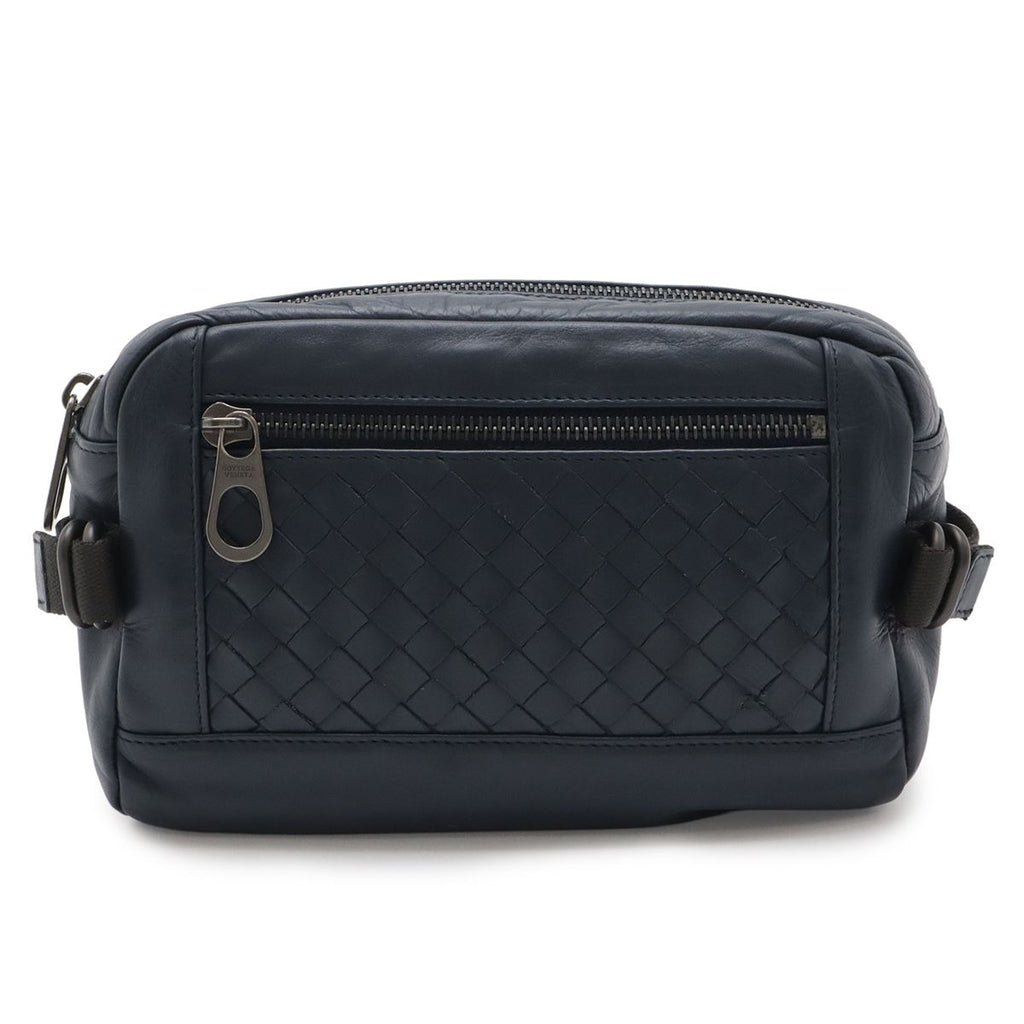 Bottega Veneta Intrecciato Belt Bag Hip Leather Navy