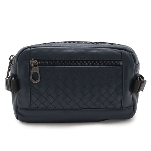 Bottega Veneta Intrecciato Belt Bag Hip Leather Navy