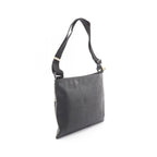 Gucci Shoulder Bag Black Beige Canvas Leather Logo — view 2