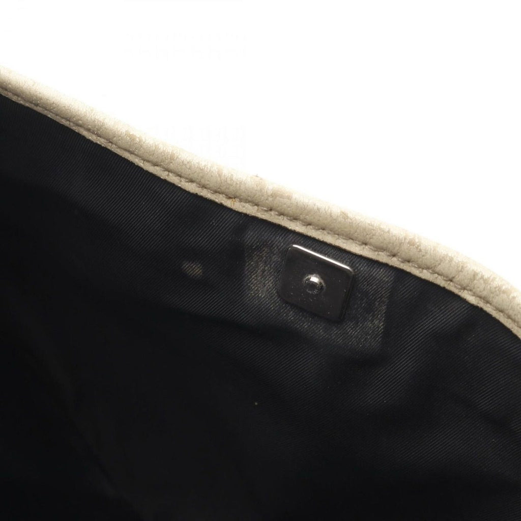 Gucci Shoulder Bag Black Beige Canvas Leather Logo — view 9