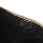 Gucci Shoulder Bag Black Beige Canvas Leather Logo — view 9
