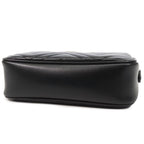 Gucci GG Marmont Black Leather Small Camera Bag — view 3