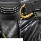Gucci GG Marmont Black Leather Small Camera Bag — view 6