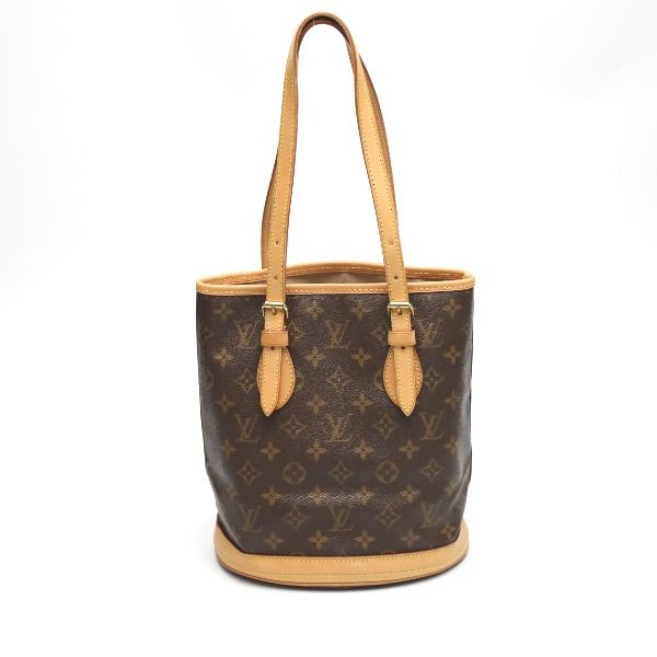 Louis Vuitton Monogram Tote Bag Bucket PM Handbag Brown — view 2