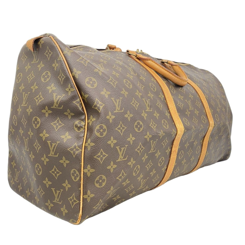 Louis Vuitton Boston Bag Monogram Keepall 60 Brown — view 2