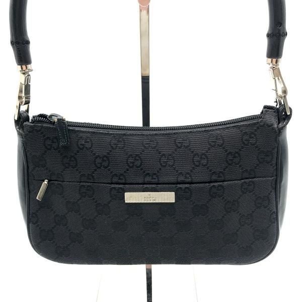Gucci Bamboo GG Canvas Hand Bag Black