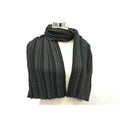 Fendi Muffler Zucchino Black Gray 100% Wool Scarf