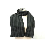 Fendi Muffler Zucchino Black Gray 100% Wool Scarf