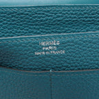 Hermes Bifold Wallet Dogon Duo GM Malachite Leather Green — view 4