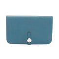 Hermes Bifold Wallet Dogon Duo GM Malachite Leather Green