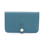 Hermes Bifold Wallet Dogon Duo GM Malachite Leather Green