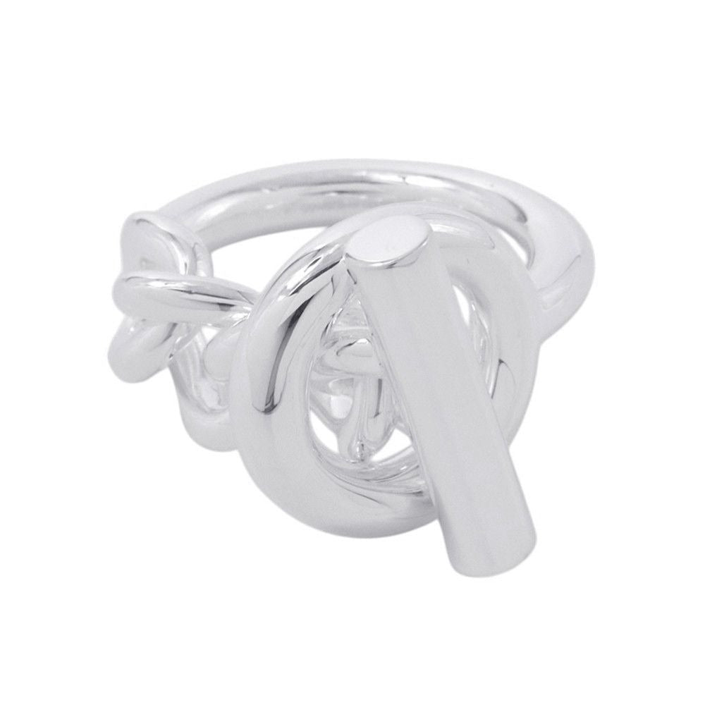 Hermes Ring Croisette GM Silver 55