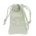 Celine Triomphe Drawstring Phone Pouch Leather Light Green Shoulder Bag