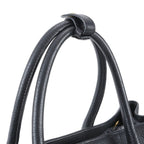 Prada Triangle Logo Leather Tote Shoulder — view 2