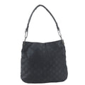 Gucci GG Nylon Leather Shoulder Bag Hand Black