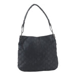Gucci GG Nylon Leather Shoulder Bag Hand Black
