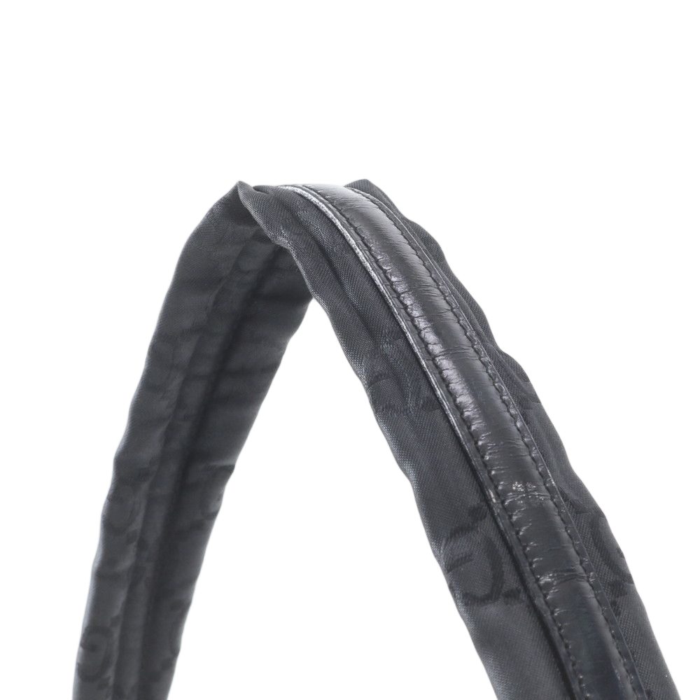 Gucci GG Nylon Leather Shoulder Bag Hand Black — view 2