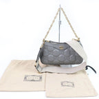 Gucci GG Matelasse Leather 2-Way Shoulder Bag Grey Storage — view 2