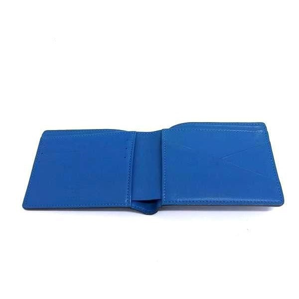 Louis Vuitton Wallet Portefeuille Multiples Blue Taurillon Leather — view 3
