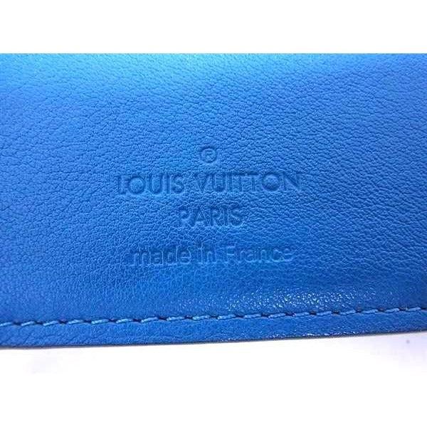 Louis Vuitton Wallet Portefeuille Multiples Blue Taurillon Leather — view 4