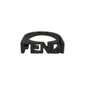 Fendi Ring Logo Letta 7 Aj272 M Size Black