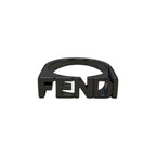Fendi Ring Logo Letta 7 Aj272 M Size Black