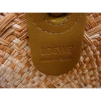 Loewe Anagram Straw Leather Basket Bag Handbag Tote Women Beige Ft0538 — view 9