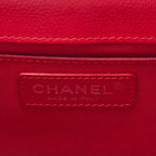 Chanel Quilted Coco Push Lock Chain Shoulder Caviar Leather Red — view 9
