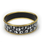 Hermes Bracelet Emile GM Gadarkivir Enamel Metal White Black Gold Hardware — view 4