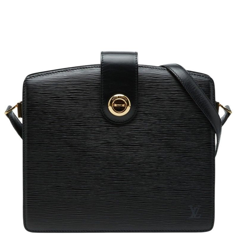 Louis Vuitton Epi Capuchin Shoulder Bag Black Noir Leather