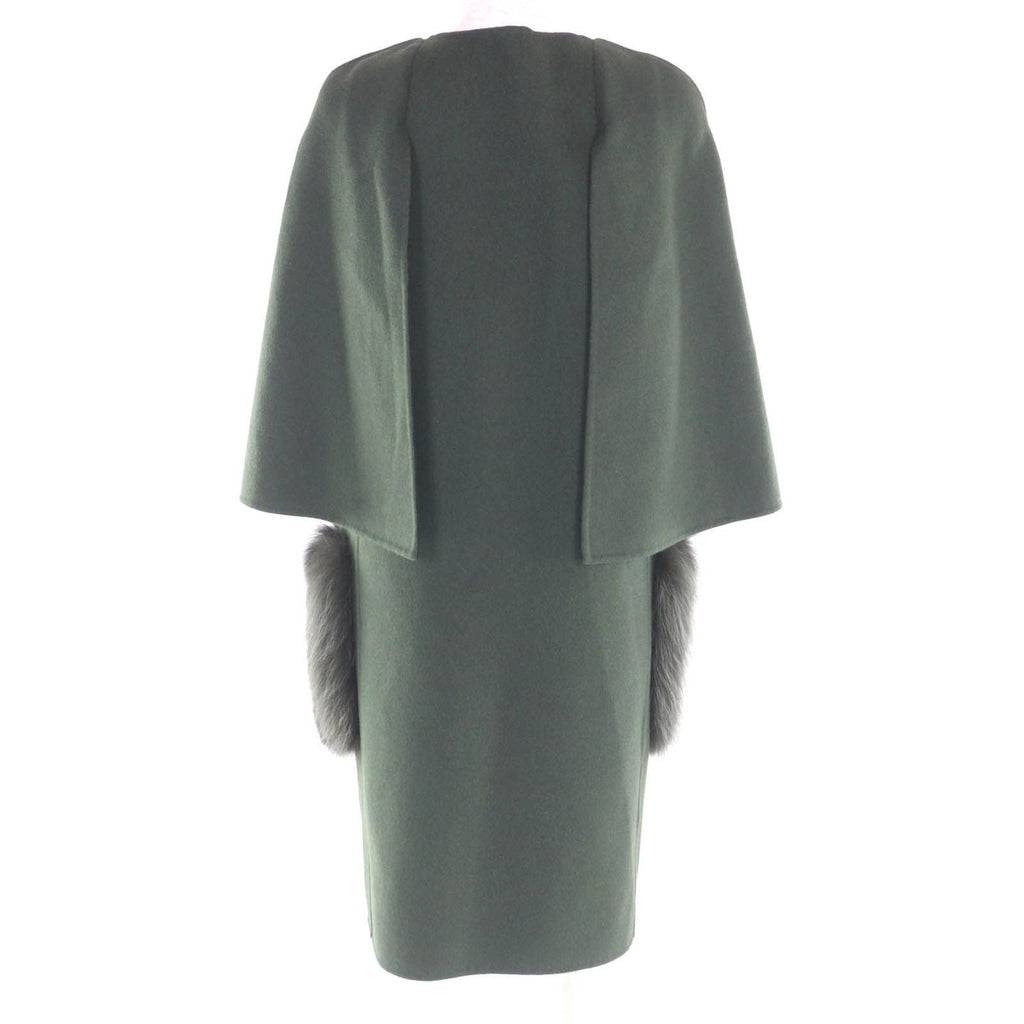 Fendi Ff8369 100% Wool Fox Fur Pocket No Collar — view 3