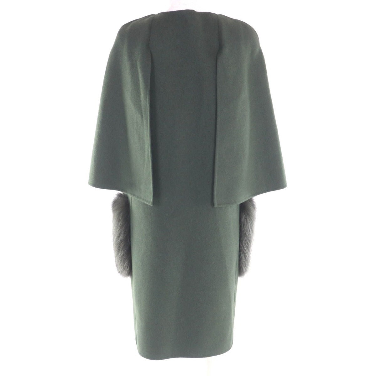 Fendi Ff8369 100% Wool Fox Fur Pocket No Collar — view 3