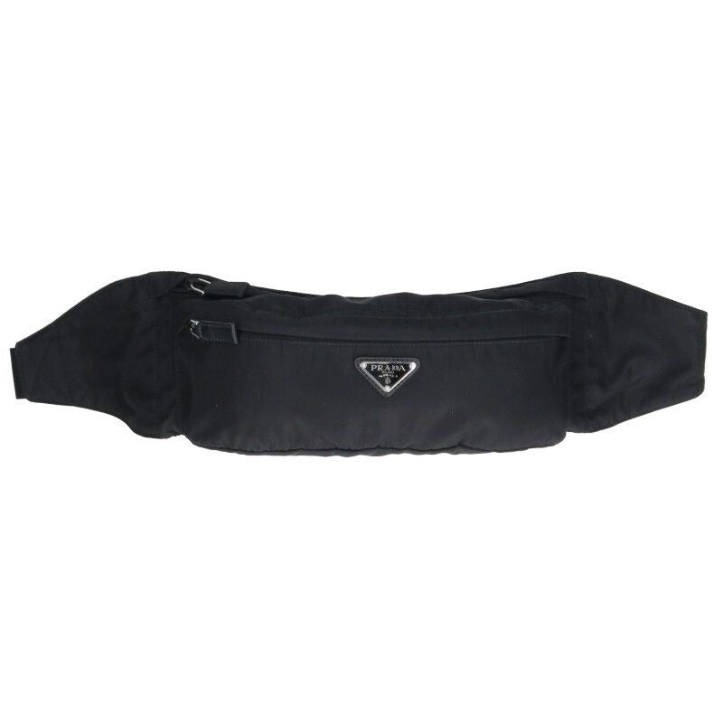 Prada Triangle Logo Plain Nylon Waist Bag