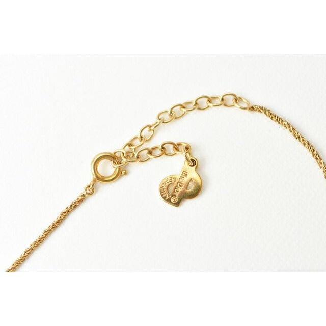 Christian Dior Necklace Vintage Logo Rhinestone Square — view 3