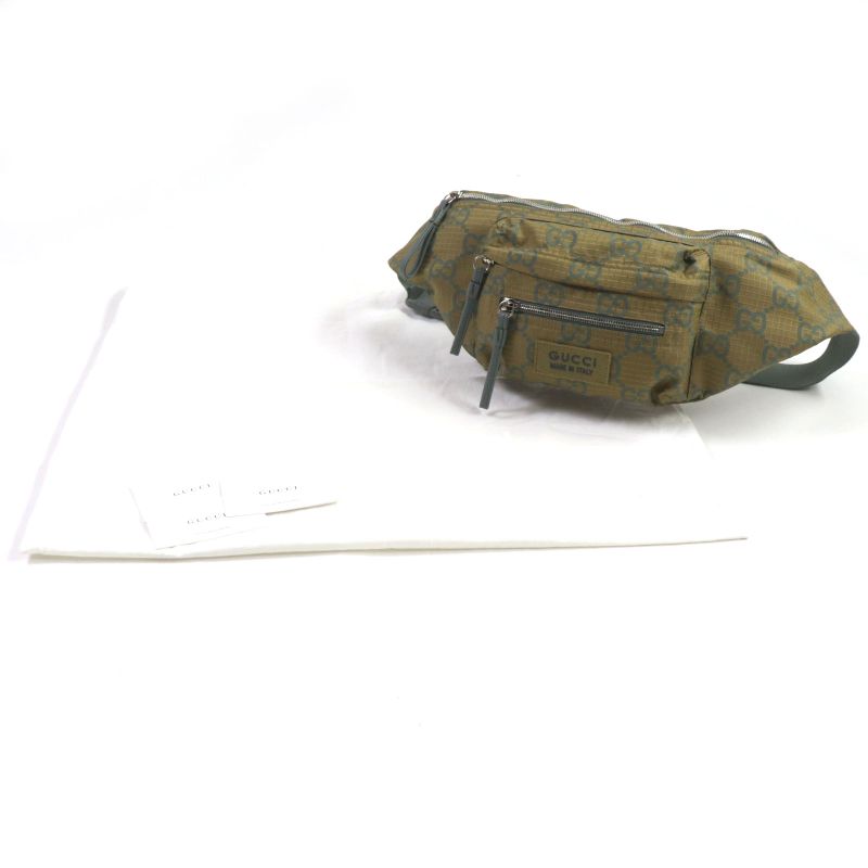 Gucci GG Ripstop Belt Bag Body Leather Use Waist Khaki Storage — view 2