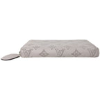 Louis Vuitton Round Zipper Long Wallet Monogram Mahina Light Gray — view 5