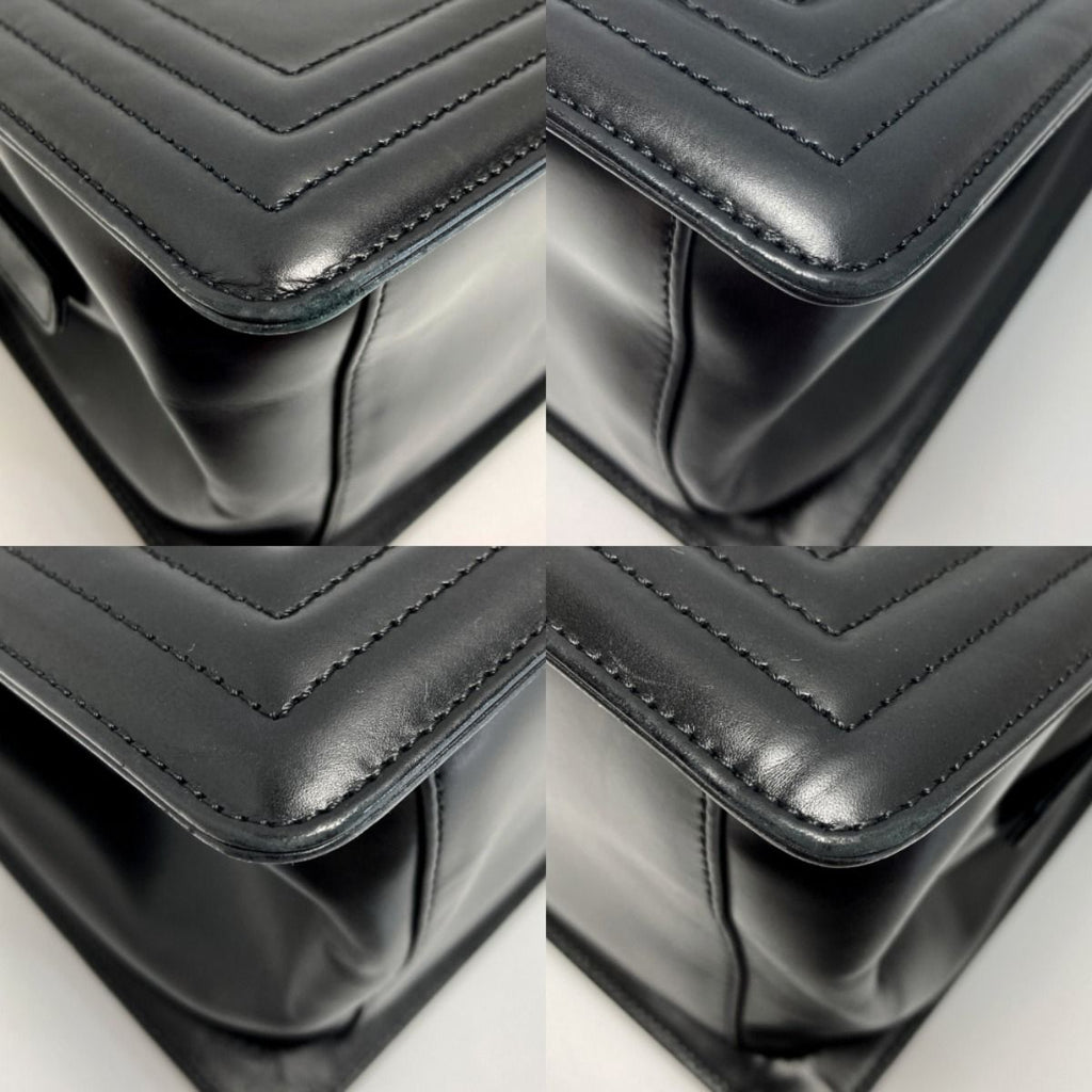 Chanel Boy Chain Tote Bag Black Leather — view 7