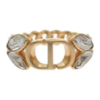 Christian Dior 30 Montaigne Ring M Size R2513 Womcy d03 S GP Metal Crystal — view 2