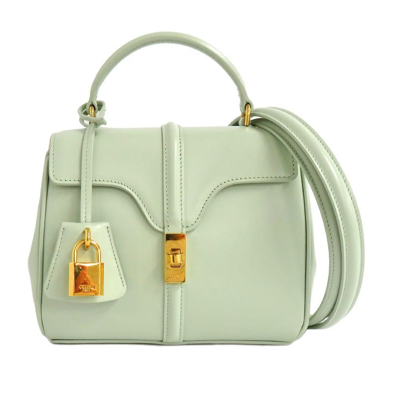 Celine Mini 16 Seise bey.29 ja Jade Calfskin 2-Way Handbag