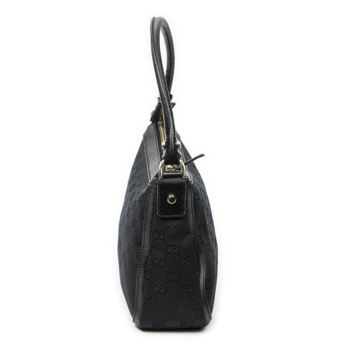 Gucci Small Abbey Top Handle Bag Black GG Canvas — view 4