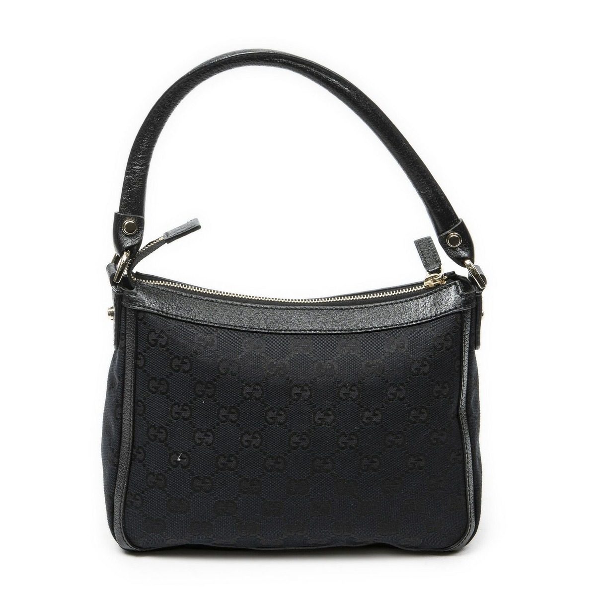 Gucci Small Abbey Top Handle Bag Black GG Canvas — view 5