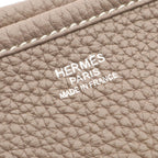 Hermes Shoulder Bag Evelyne 1 Anne GM Etoupe Leather — view 4