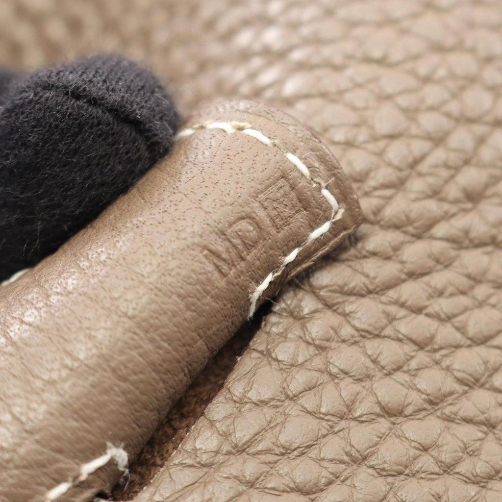Hermes Shoulder Bag Evelyne 1 Anne GM Etoupe Leather — view 5