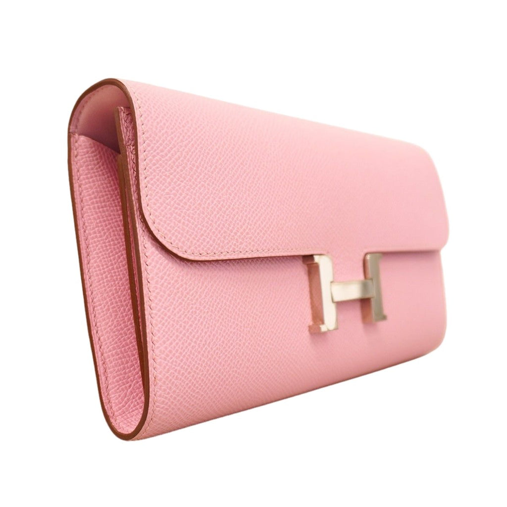 Hermes Shoulder Wallet Constance to Go Veau Epsom Mauve Sylvestre Silver — view 2