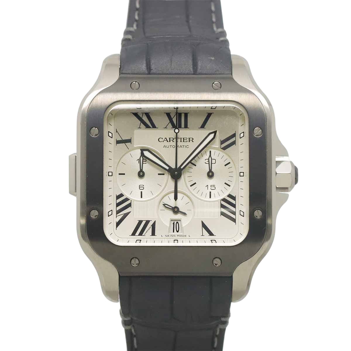 Cartier Santos de Cartier Chronograph XL Watch Date Automatic Winding