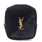 Saint Laurent Jamie Cube Black Suede Leather Mini Pouch