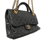 Chanel Handbag Quilted Lambskin Black Gold 2-Way — view 2