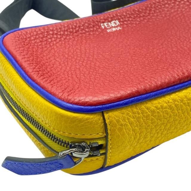 Fendi 7 As122 Mini Shoulder Bag Pochette Logo Red Yellow Blue Multicolor — view 3